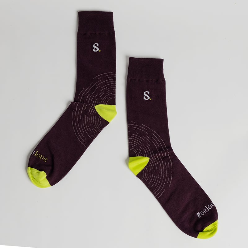 Salesloft Cotton Knit Dress Socks - image1