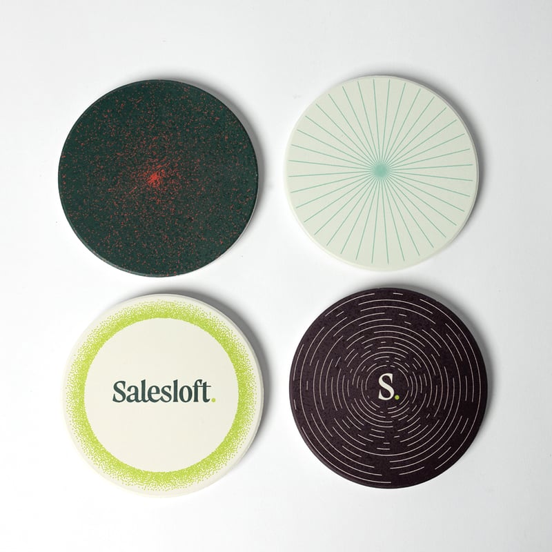 Set of 4 Round Ceramic Coasters - image3